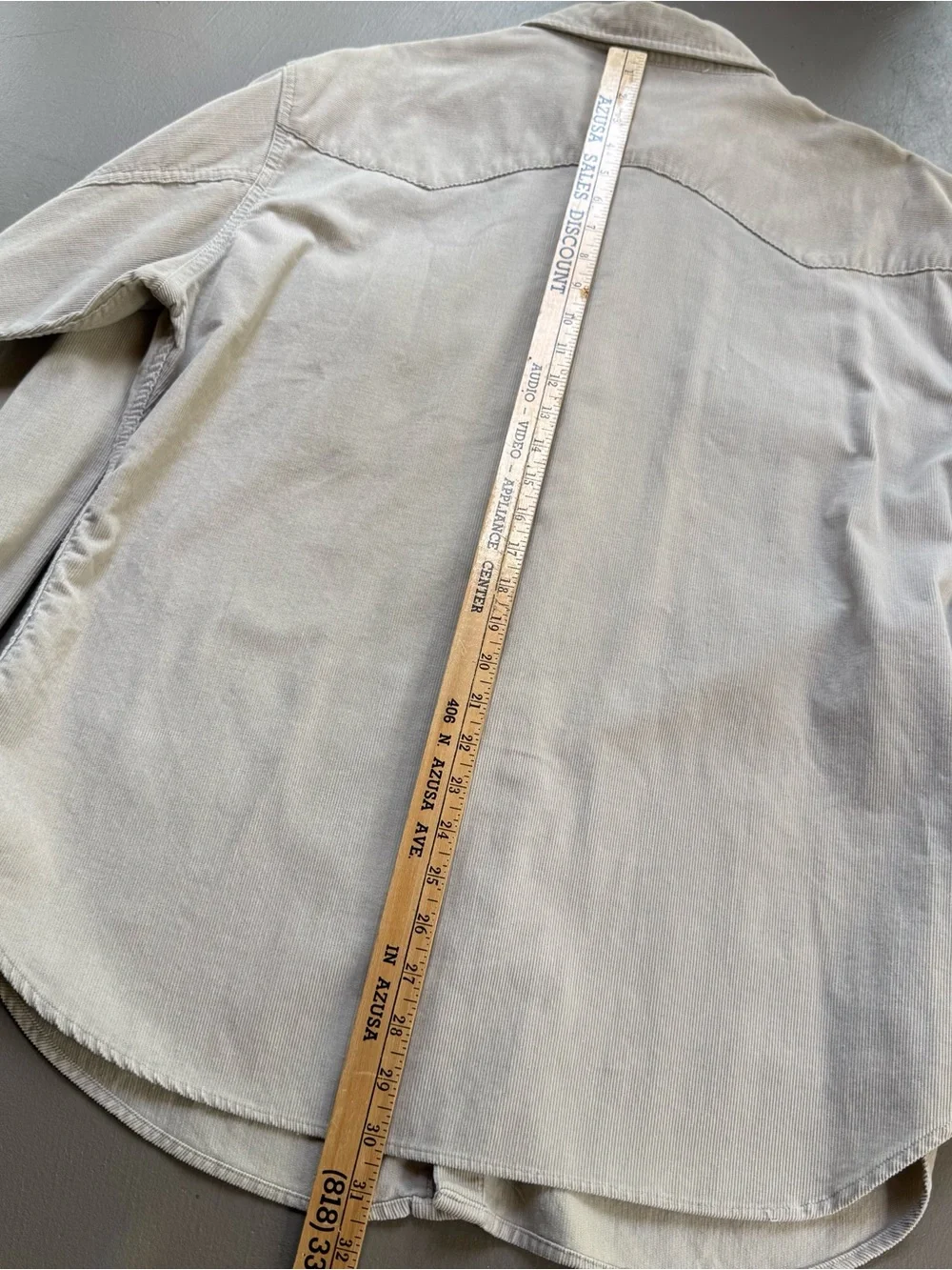 Levi’s Red Tab Beige Corduroy Western Snap Shirt XL